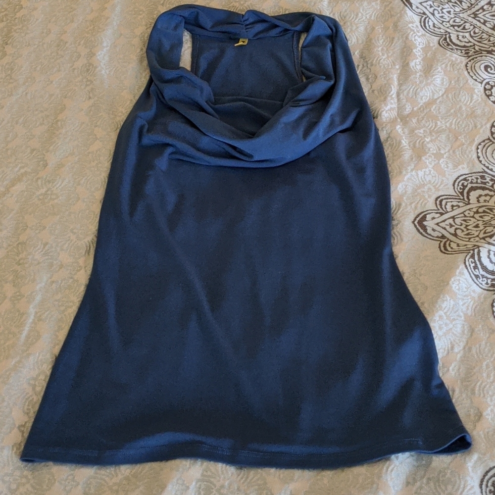 Blue racerback top
